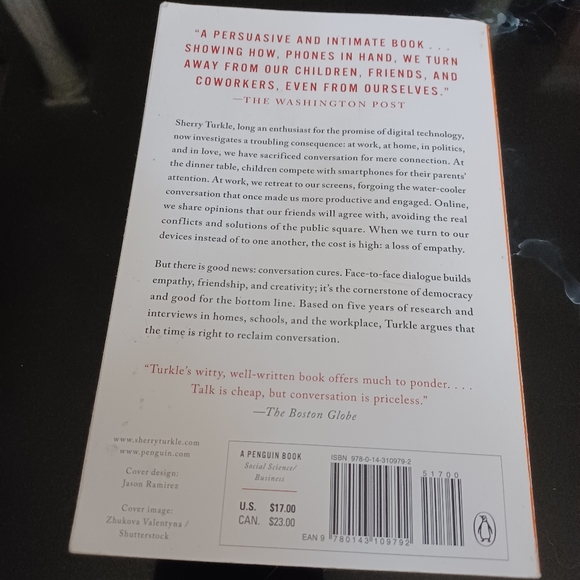 $4 Add-on  Reclaiming Conversation - Sherry Turkle - Picture 2 of 10